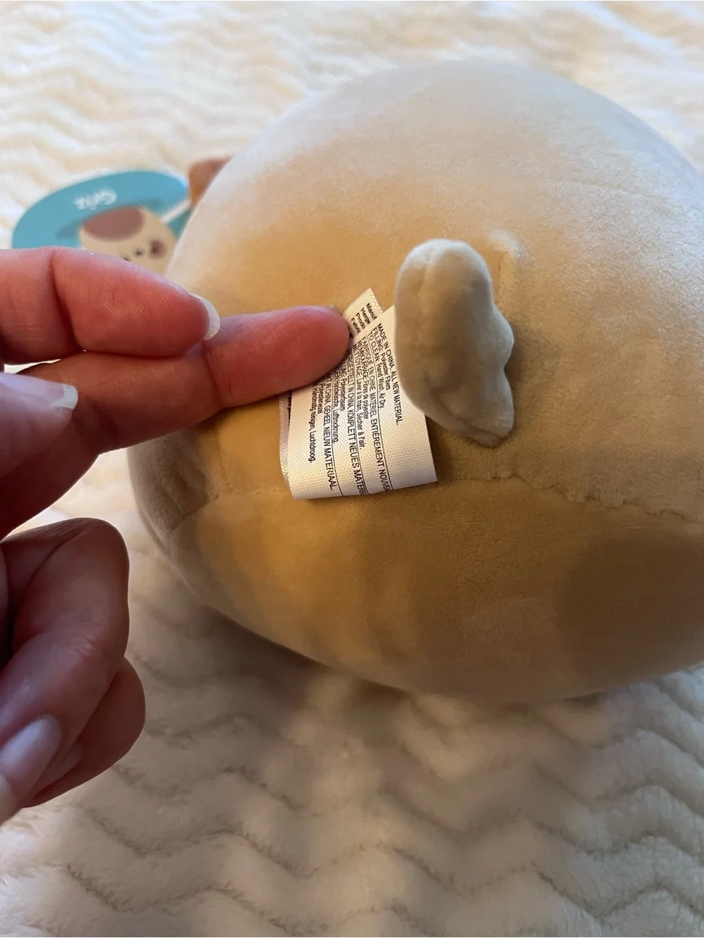 Squishmallows Griz Plush Dog in Beige and Brown